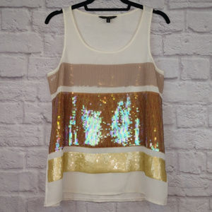 NWOT -Express Sequined Color Block Tank Top Size M